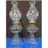 Image 1 : Pair of Vintage Hurricane Oil Lamps (Eagle + White Star)