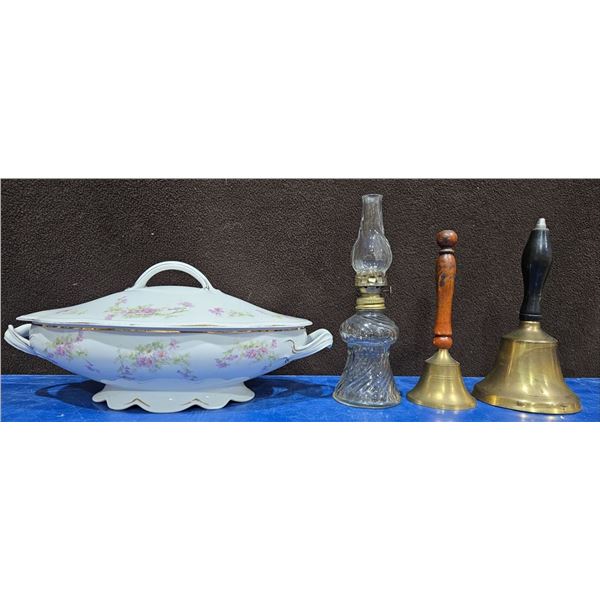 Austria Porcelain Handled & Lidded Serving Dish