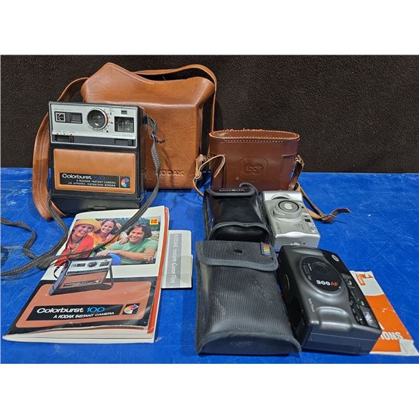 Kodak Colorburst 100 Instant Camera + Vintage Cameras