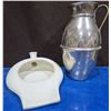 Image 1 : Vintage Porcelain Basin/Urinal + Metal Wash Jug