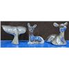 Image 1 : Waterford Crystal Deer + 2 Hoselton Sculptures Made In England