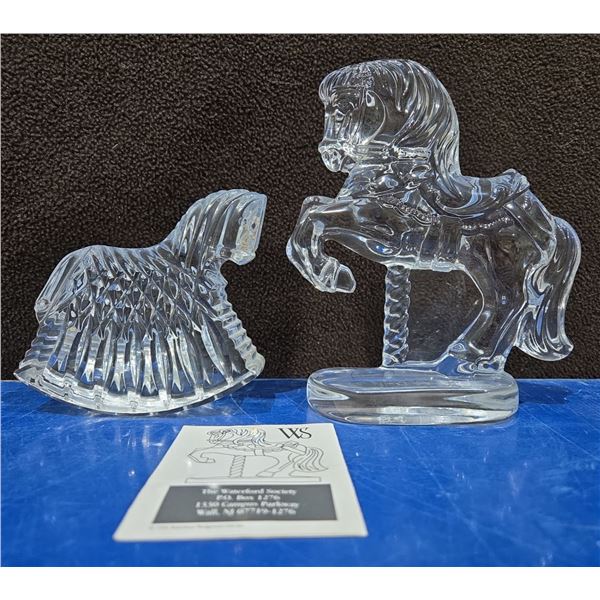 Pair of Waterford Crystal Horses