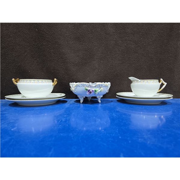 Limoges Elite Works France Dishware Set & Dresden Dish