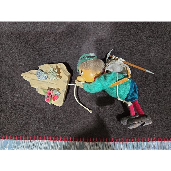 Casy Boys Ges.Gesch Swedish Handmade Rock-Climber Wall Hanging 8"L