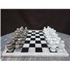 Image 2 : Solid Onyx Stone Carved Chess Set With All Pieces