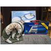 Image 1 : Household Essentials Bundle: Handmade Queen Size Quilt, Servingware & Handvac