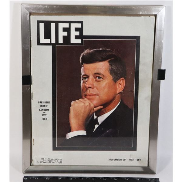FRAMED LIFE MAGAZINE PRESIDENT JOHN F. KENNEDY