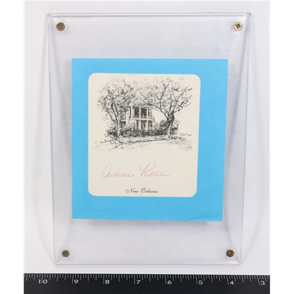 ANNE RICE SIGNED BOOKPLATE (NO PAPERWORK FOR