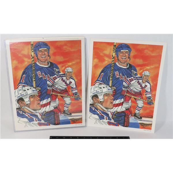 MARK MESSIER VINTAGE CLASSIC SPORTS PRINTS X2