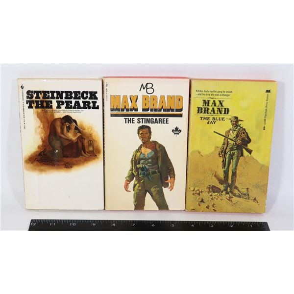 LOT OF 3 BOOKS, MAX BRAND BOOKS AND