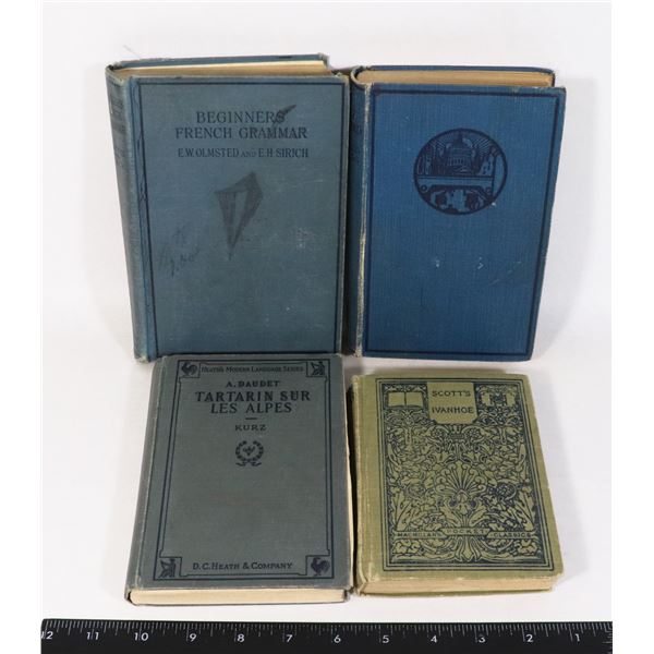 LOT OF 4 VINTAGE BOOKS INCL.