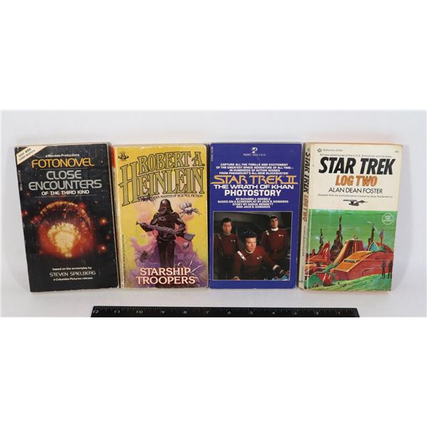 LOT OF 4 SCIENCE FICTION BOOKS STAR TREK AND