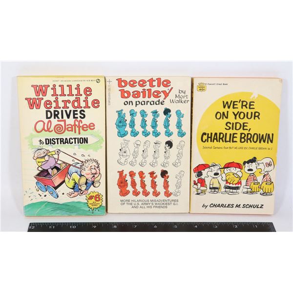 LOT OF 3 BOOKS INCLUDING CHARLIE BROWN AND