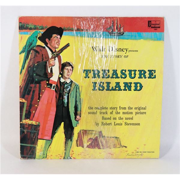 WALT DISNEY'S TREASURE ISLAND LP RECORD 1964