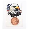 Image 1 : 1-OZ .999 FINE COPPER EAGLE ROUND IN CAPSULE