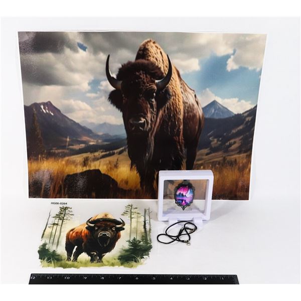 BUFFALO WALL ART 12" X 15-1/2" CANVAS