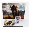 Image 1 : BUFFALO WALL ART 12" X 15-1/2" CANVAS