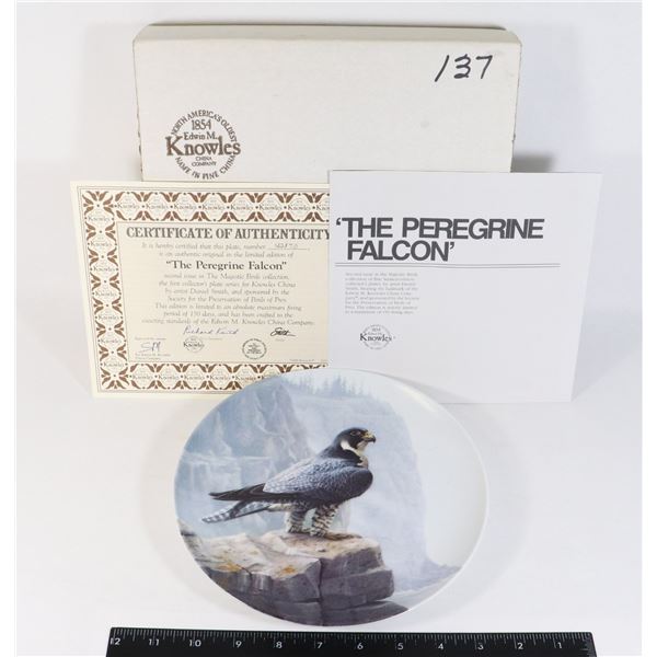 "THE PEREGRINE FALCON" VINTAGE COLLECTORS PLATE