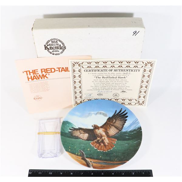 "THE RED TAILED HAWK" VINTAGE COLLECTORS PLATE