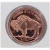 Image 2 : 1-OZ .999 BUFFALO COPER ROUND IN CAPSULE AND