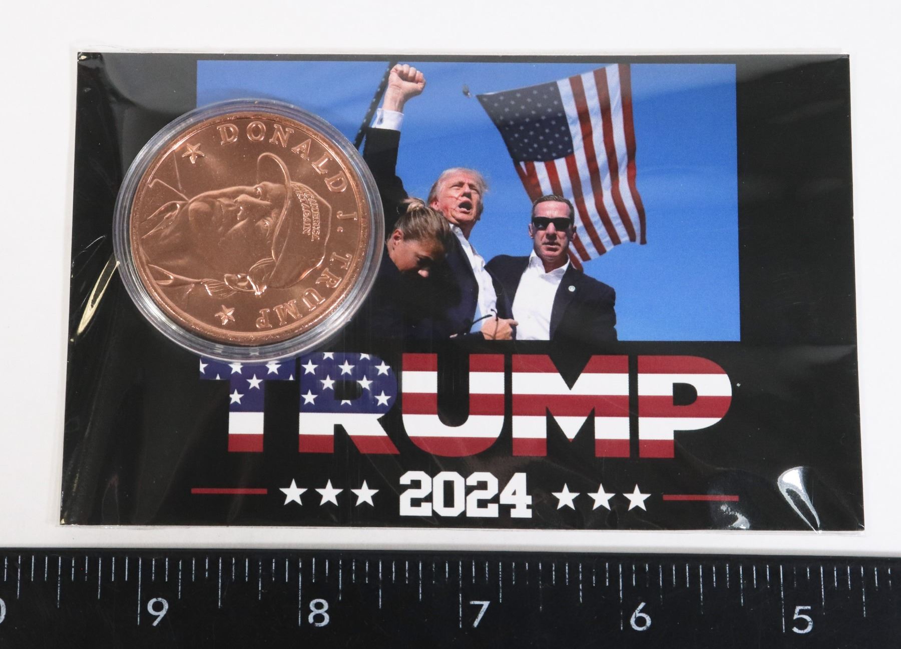 DONALD J TRUMP 1-OZ COPPER ROUND IN CAPSULE WITH