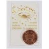 Image 1 : 1-OZ PURE 999 CANCER COPPER ROUND IN CAPSULE AND