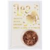 Image 1 : 1-OZ PURE 999 LEO COPPER ROUND IN CAPSULE AND