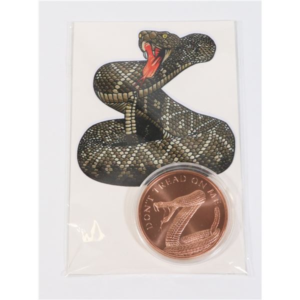 1-OZ 999 DON'T TREAD ON ME FINE COPPER ROUND FROM