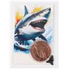 Image 1 : MEGALODON 1-OZ FINE COPPER ROUND IN CAPSULE WITH