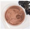 Image 2 : EAGLE 1-OZ 999 FINE COPPER ROUND IN CAPSULE AND