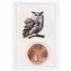 Image 1 : 1-OZ 999 FINE COPPER OWL ROUND IN CAPSULE WITH