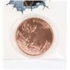 Image 2 : 1-OZ 999 FINE COPPER MOOSE ROUND IN CAPSULE WITH