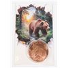 Image 1 : 1-OZ 999 FINE COPPER GRIZZLY BEAR ROUND IN CAPSULE