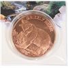 Image 2 : 1-OZ 999 FINE COPPER GRIZZLY BEAR ROUND IN CAPSULE