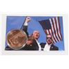 Image 1 : 1-OZ 999 FINE COPPER TRUMP WALL ROUND IN