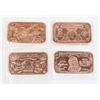 Image 1 : FOUR 1-OZ 999 ASSORTED COPPER BARS