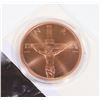 Image 2 : 1-OZ 999 FINE CRUCIFIXION COPPER ROUND IN