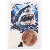 Image 1 : 1-OZ FINE MEGALODON SHARK COPPER ROUND IN