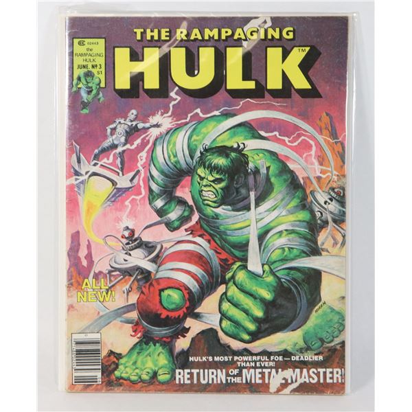 MARVEL THE RAMPAGING HULK COMIC ISSUE 3 JUNE 1977