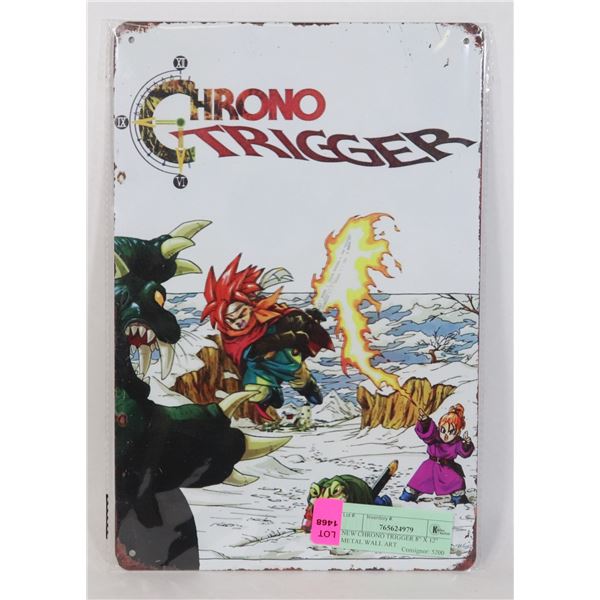NEW CHRONO TRIGGER 8" X 12" METAL WALL ART