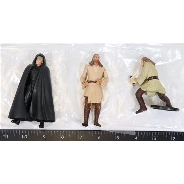 THREE STAR WARS ACTION FIGURES, LIGHT SIDE