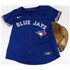 Image 2 : BLUE JAYS JERSEY AND VINTAGE BASEBALL GLOVE