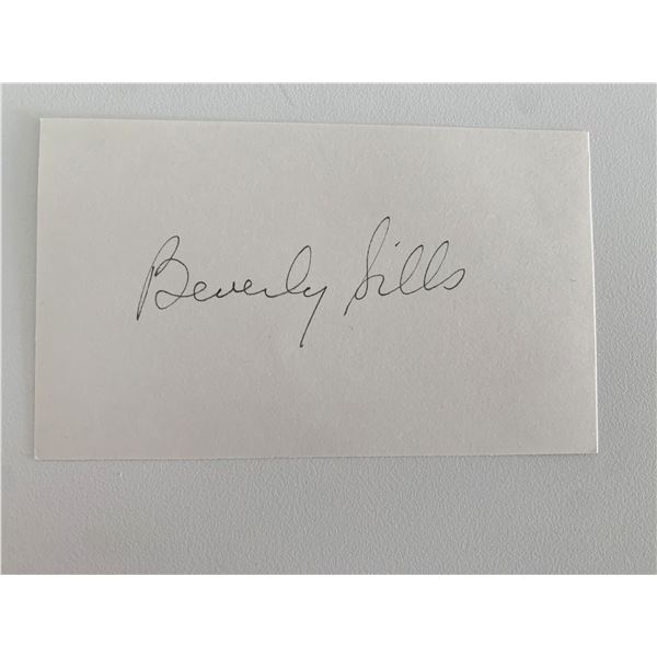 Opera singer Beverly Sills original signature