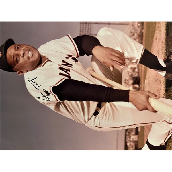 Willie Mays signed photo