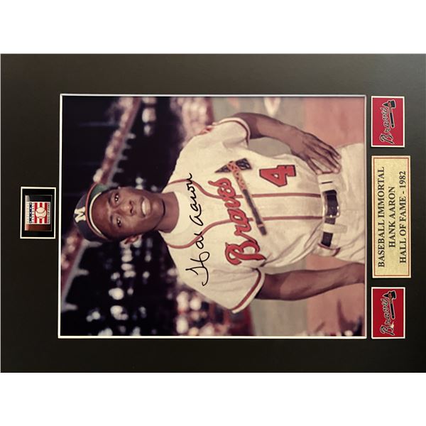 Hank Aaron signed photo