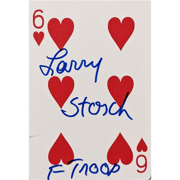 F Troop Larry Storch signed playing card