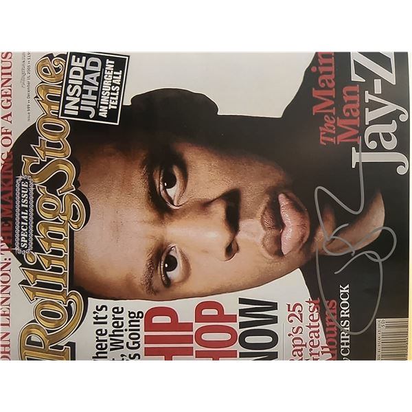 Jay-Z signed Rolling Stone Magazine cover photo