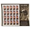 Image 1 : James Cagney: Legends of Hollywood, Full Sheet of 20 x 33-Cent Postage Stamps, USA 1999, Scott 3329