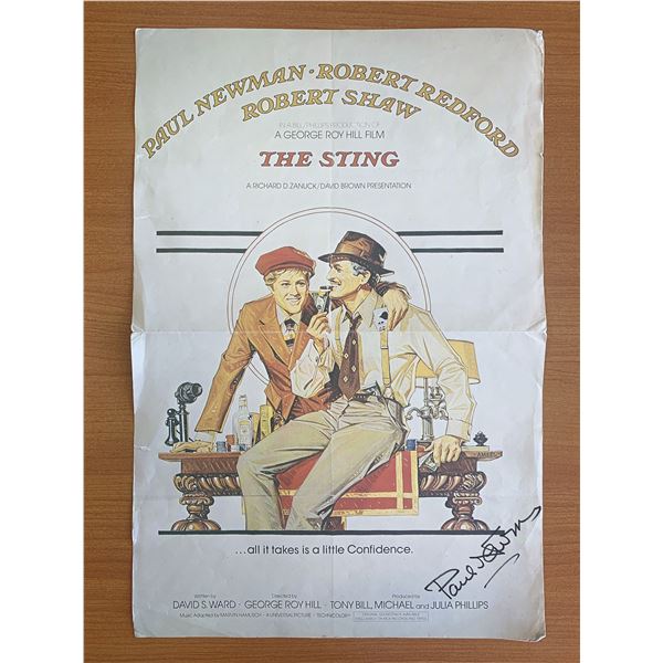 Paul Newman Signed The Sting Poster