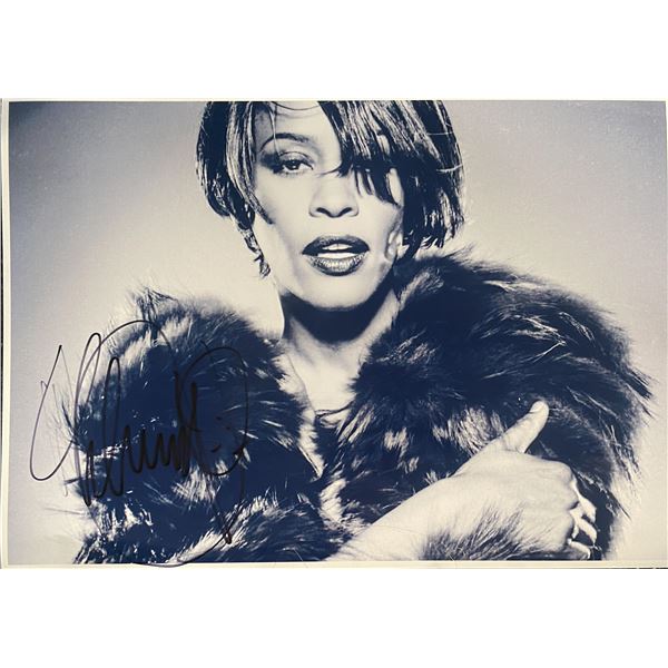 Whitney Houston signed photo